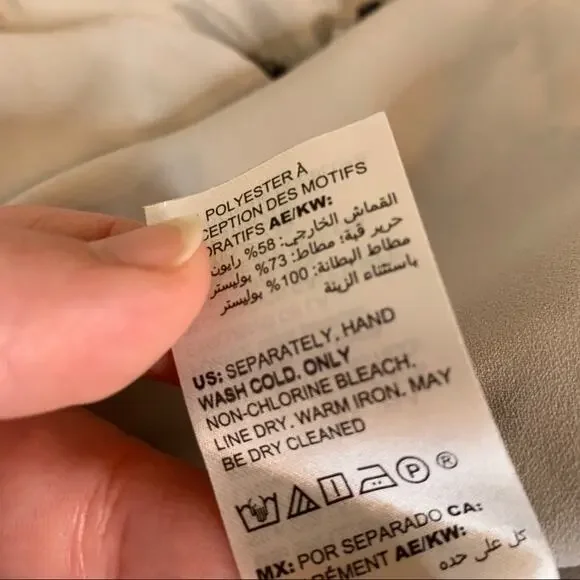 WHBM white pink floral burnout sheer top XXS NWT - Picture 13 of 14